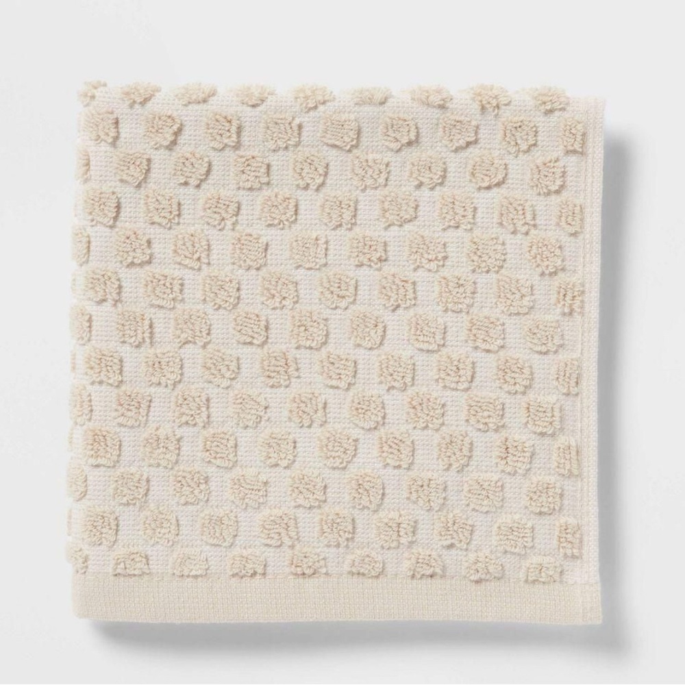 Threshold 6 pc Performance Plus Textured Dot Bath Towel Set in Khaki NWT "54x30" - Picture 3 of 15